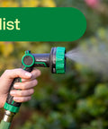 Thumb Control Garden Hose Nozzle With Eight Spray Patterns Carbon Fiber Texture Non Slip Grip in mist mode