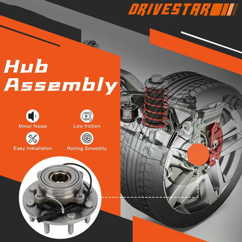Front Wheel Hub And Bearing Assembly For 2006 To 2008 Dodge Ram 1500 2500 3500 4x4 8 Lug Wheel With ABS Replacement No Nonsense