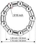 Bike Crank Bearing Set Four Pieces For Bottom Bracket Replacement Five Sixteenth Inch Ball Bearings Nine Balls shown in circle.