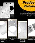 Complete 36 Piece Cabinet Hinge Repair Kit With Stainless Steel Plates shown with detailed product features