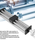 Heavy Duty 300mm Stroke CNC Linear Stage Actuator With Hand Crank For Precise Movement, Aluminum Alloy Rail, Handles Up To 30kg Horizontal And 15kg Vertical, Ideal For Router Machines And Industrial Production