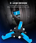 Harmonic Balancer Puller Kit With Adjustable 3 Jaw Puller Set showing grip on engine part, universal fit for multiple brands.