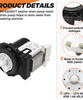 2026 Upgraded Washer Drain Pump Motor Replacement 4681EA2001T 4681EA1007G AP5328388: ABS plastic, 120V washer drain pump