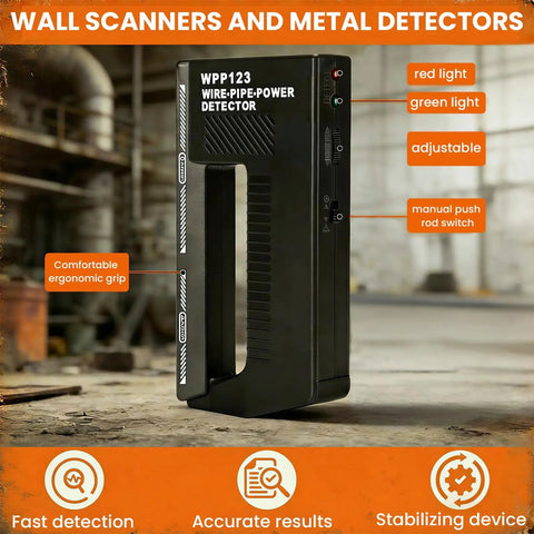 Straight Shooter Handheld Wire And Pipe Detector Finds Wood Studs Steel Pipes Live Ac Wires Behind Drywall No Sweat For Weekend Warriors And Pro Contractors