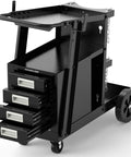 Heavy Duty Welding Cart With Four Drawers For MIG, TIG, And Plasma Cutter, Built Tough 360 Degree Rolling Trolley