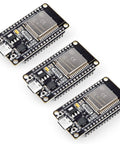Three Pack ESP32 Development Board USB-C Dual Core 32-Bit MCU With WiFi And Bluetooth 4.2 boards for DIY projects.