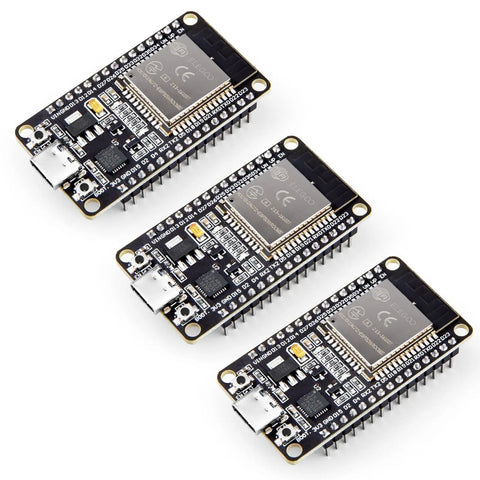 Three Pack ESP32 Development Board USB-C Dual Core 32-Bit MCU With WiFi And Bluetooth 4.2 boards for DIY projects.