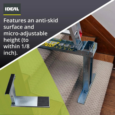Ladder Leveler For Single And Extension Ladders, Stair Stabilizer With Anti Skid Surface on staircase
