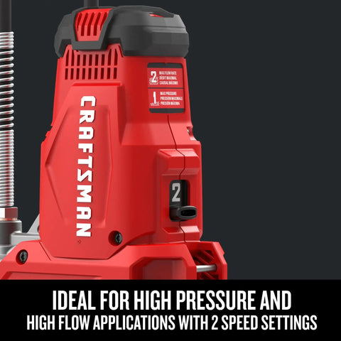 V20 Cordless Grease Gun With 40 Inch Hose, LED Light, 10,000 PSI, Dual Speed Transmission, pro grade tool