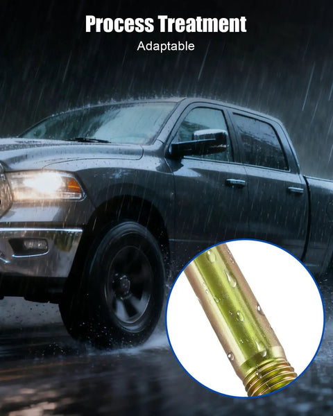 Jeep Ram 1500 Dakota Wagoneer Front Lower Shock Strut Clevis Bolts For Suspension Stability on rain-soaked Ram truck