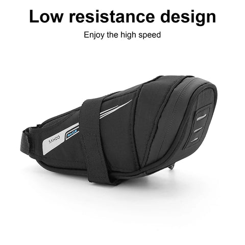 Ultralight Under Seat Bike Saddle Bag For Road Bikes Waterproof Pouch With 0.4 Liter Capacity Wedge Pack No Tools Needed