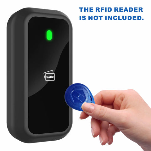 Using 125KHz EM RFID Key Fob Read Only Proximity Cards Blue Pack Of 100 For Standard EM ID Access Readers at a black RFID reader