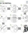 Installation guide for Rock Solid Gate Latch With Pull Cable Quick Release Two Sided Lockable Exterior Door Fixture