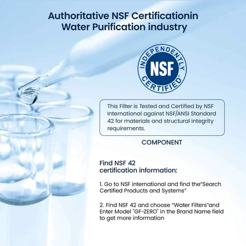 Replacement Water Filter And Air Purification Cartridge Combo Pack For Sub Zero 4204490 And 4290510 certification display.
