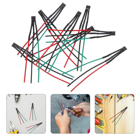 High Temperature Hall Effect Sensor Kit With Copper Leads 9 Pack For Electric Vehicle Motors Industrial Equipment And Power Tools Hella Precise Signal Transmission For Better Motor Efficiency In Harsh Environments., 9-pack wires in red, black, and green