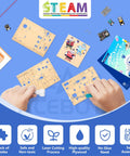 Awesome 3 In 1 Smart Home STEM Kit For Kids 8 To 12 With ESP32 Controller Wooden 3D Puzzles And DIY Building Crafts Educational Coding Toys Gift For Christmas And Birthday Boys And Girls, 3 wooden puzzle sheets