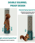 Squirrel Proof Metal Bird Feeder For Outdoors Hanging With 3.6 Lb Seed Capacity Weight Activated Squirrel Guard demonstration