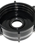 Replacement Plastic Base Bottom Jar Cap With Two Rubber O Ring Gaskets For Oster And Osterizer Blenders, black plastic material