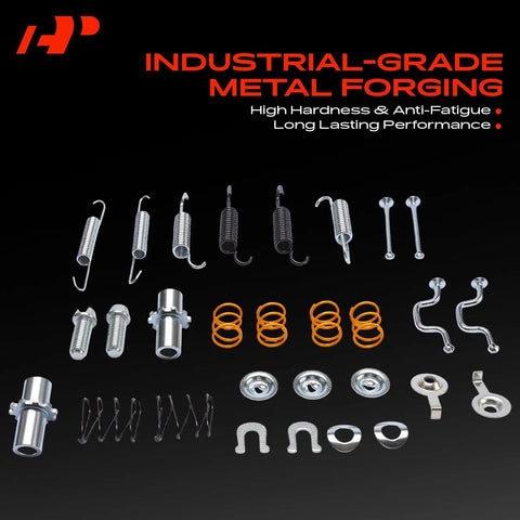 Premium Brake Caliper Hardware Kit Direct Replacement For Toyota 4Runner And Lexus GX460 Rear Parking Brake Set Includes 34 Essential Parts, metal springs