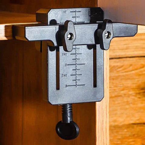 Must Have Cabinet Door Installation Jig Kit For Precise Alignment With Adjustable Punches Locators And Drill Templates
