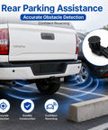 Toyota RAV4 2014 To 2018, Tacoma 2015 To 2022, And Tundra 2014 To 2021 Reverse Backup Parking Sensor Replacement Kit With 89341-0C010 And 89341-0C020, Plug And Play, Easy Install, High Precision Rear Park Assist Sensors installed on Toyota rear bumper