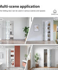 Bi Fold Doors For 30 By 80 Opening With Tempered Frosted Glass Closet Barn Door Concealed Hardware Kit in four room settings