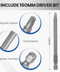 Pocket Hole Screws One And A Quarter Inch, 373 Pcs Set For Wood Coarse Thread Square Drive Washer Head, 150mm driver bit