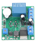 Top Shelf MQ2 Smoke Detector Module With Loud Buzzer Alert And Proven Relay Switch, Reverse Connection Guard For Kitchens And Hotels, No Sweat Plug And Play DC Setup. Green circuit board with relay and components.