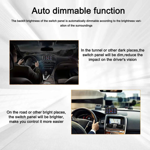 Eight Channel Touch Switch Box For Trucks LED Control Panel with dimmable function in car interiors setup
