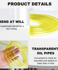 10 Ft Fuel Line Hose Kit With One Quarter Inch ID And Three Eighth Inch OD includes flexible clear hoses and 12 clamps.