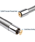 Heavy Duty Flexible Metal Stainless Steel Hose 44 Inch For Commercial Pre Rinse Faucets Replacement With Solid Brass Connector