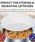 8-Quart Silicone Pressure Cooker Lid Cover For IP-DUO80 sealing a pot of food with airtight and leak-proof design