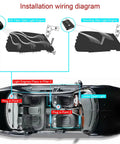 Installation diagram for 6W RGBW Meteor Fiber Optic 3 in 1 Lights Kit for Car Interior With Under Dash Car Lighting, Shooting Star Effect