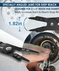 Ford Super Duty Spindle Snap Ring Pliers 2007 And Newer with angled jaws and ratchet lock for deep hub reach, close-up view.