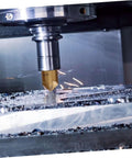 Flute steel chamfering cutter with self-centering bifurcated tip; 3pc milling tool set