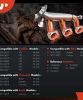 A-Premium engine coolant temperature sensor assembly with three sensors on a silver metal coolant pipe, front view