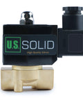 Solid Brass 3/8 Inch NPT Electric Solenoid Valve 12V DC Normally Closed With Viton Seals For Air Water Oil Fuel Non Potable