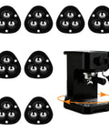 Self Adhesive Caster Wheels For Kitchen Appliances 360 Degree Swivel Rollers With Rock Solid Peel And Stick Backing For Heavy Duty Trash Can Sliders And Furniture Roll Smooth No Hassle Install Black Eight Pack with a black espresso machine and casters.