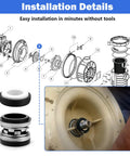 Jandy pump shaft seal replacement kit for PS-3890 pool pumps; exploded-view diagram with rubber seals and metal housing.