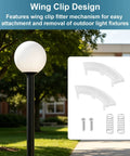 Upgrade Your Outdoor Lighting Game With This Durable Post Top Fitter Hardware Kit Featuring Secure Wing Clip Design For Easy Fixture Attachment And Replacement Springs Included; 2 clear clamps, screws and springs