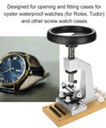 Pro Grade Watch Case Opener Kit For Bench Top With Six Notches And Adapter, 5700 Back Opener, Adjustable Holder and Accessories