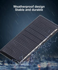 Two Pack Tiny Solar Panels Monocrystalline Silicon 0.25W 5V Solar Cell Modules No Storage Built In, weatherproof in rain