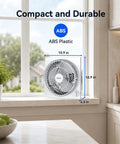 9 Inch Frameless Box Fan With 3 Speed Settings, Lightweight ABS Housing, ETL Listed, Compact Cooling For Bedroom, Office, Kitchen And Garage
