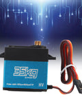 Rock Solid 35Kg Hollow Cup Motor RC Servo Waterproof with steel gears and wires for 1/8 1/10 1/12 RC Cars.