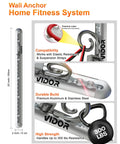Built Like A Tank Wall Mount Resistance Band Anchor Rack - Heavy Duty Aluminum Home Gym Bracket, 23 inch with high strength design.
