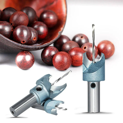 Top Shelf Tungsten Steel Router Bit For Wood Beads And Jewelry Crafting Hella Sharp 10Mm Shank drilling tool beside wooden beads.