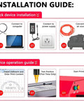 Installation guide for Hella Precise Pneumatic Dot Peen Marking Machine Portable Metal Engraver with connection steps.