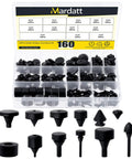 160 Piece Rubber Bumper Stopper Set For Cars With 12 Types Including Quarter Glass Hood Deck Lid Fender Trunk Gas Tank And Glove Box Bumpers Compatible With GM Chrysler Ford Vehicles Durable Quiet Install in case