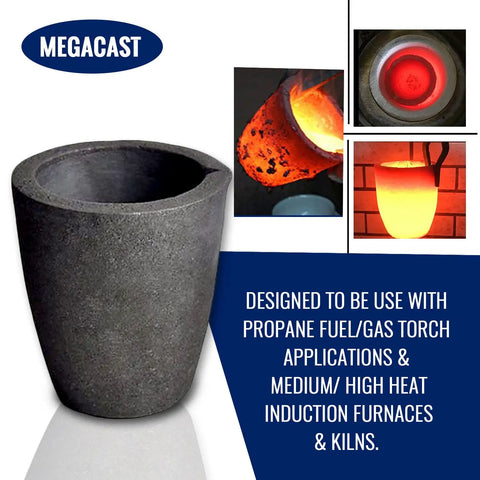 Foundry Clay Graphite Crucibles 3 To 6 Kg Capacity For Melting Gold Silver Copper Brass Aluminum with images of usage examples