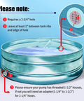 Infographic showing installation of Two Pack Threaded Inlet Strainer Kit For Intex Filter Pumps With One And A Half Inch Hoses in pool